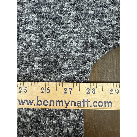 BKE Daytrip Womens Gray Knit V-Neck Sweater With Leopard Trim Size M - Picture 6 of 7